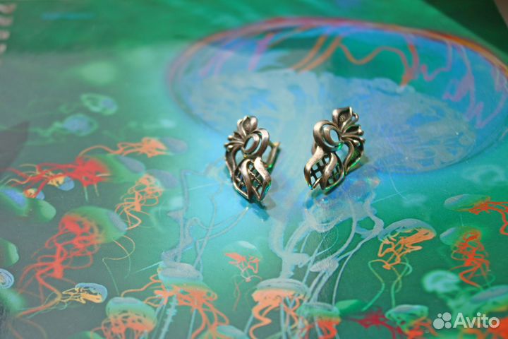 Серьги Серебро СССР