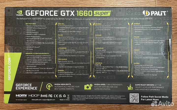 Видеокарта Palit GeForce GTX 1660 super StormX 6GB
