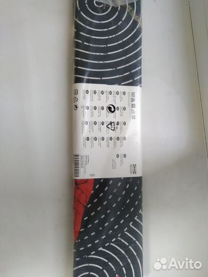 Ткань хлопок IKEA черно-красно-белый