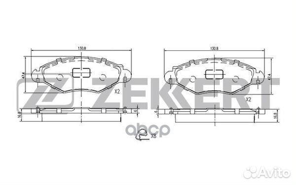 Колодки торм. диск. передн. Peugeot 206 98- 20