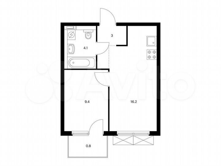 1-к. квартира, 33,5 м², 25/25 эт.