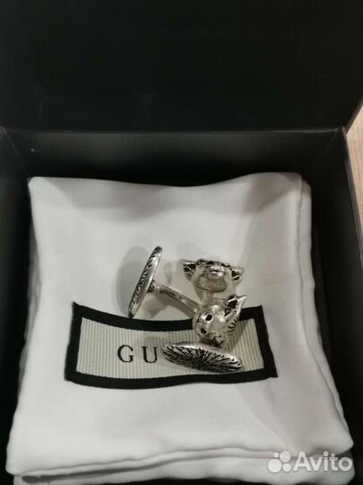 Новые запонки Gucci Anger Forest Bull Aged