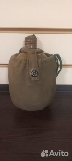 Фляга армейская с чехлом (СССР) 950мл, хаки