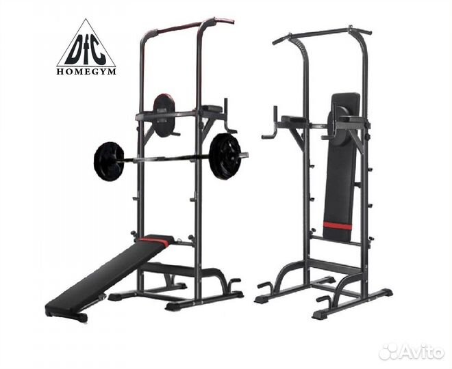 Турник-брусья со скамьей DFC Power Tower G005