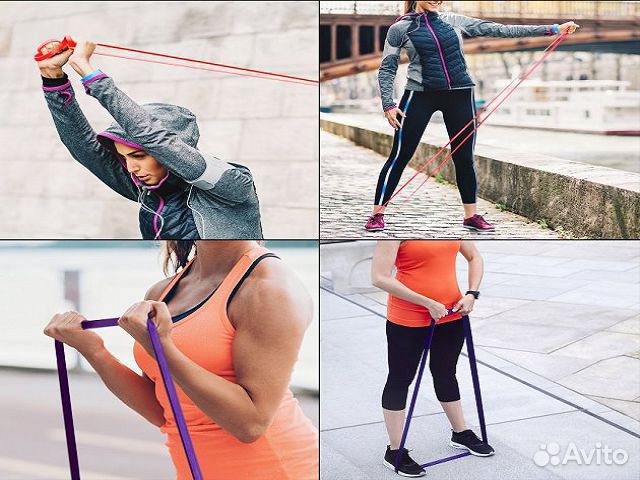 Набор резинок для подтягиваний 4шт Upowex Эспандер