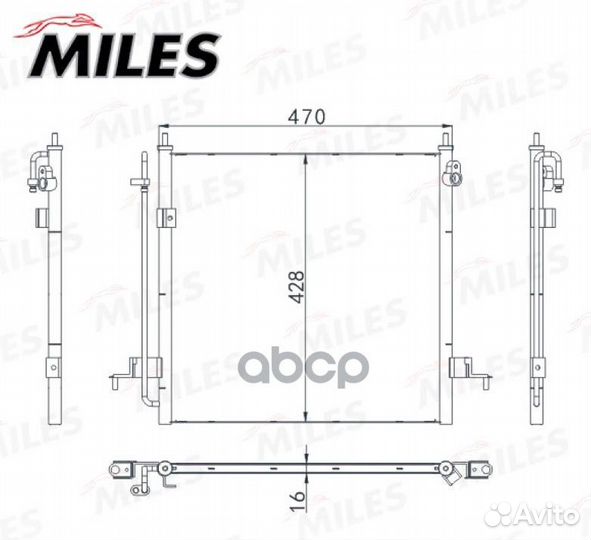 Конденсер mitsubishi L200 (05-10) 2.5 DI-D accb138