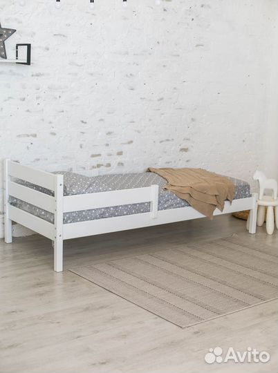 Кровать Сонечка, белая, массив