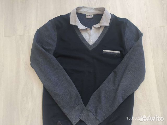 Рубашка обманка джемпер для школы