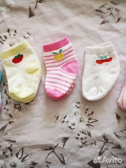 Носки детские 5 пар для новорожденного