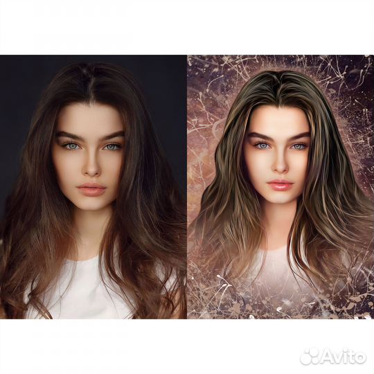 Дрим арт, печать на холсте, портрет по фото, шаржи