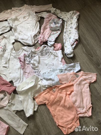 Пакет вещей для девочки 50 56 next carters hm