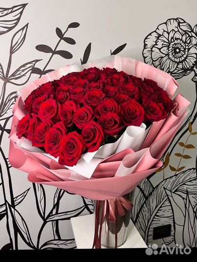 Роза Красная 60-70 см