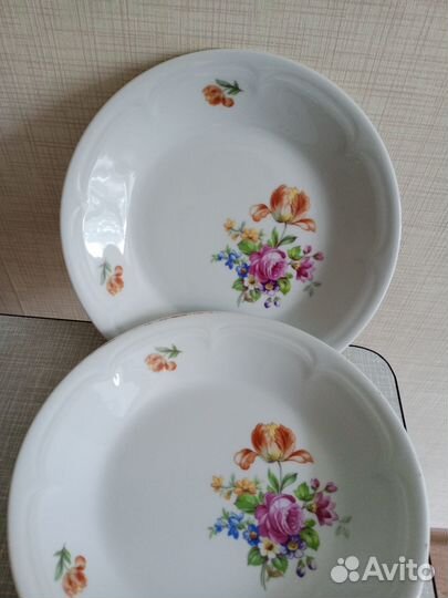 Посуда ГДР Kahla, зик: селедочница, тарелки, блюдо