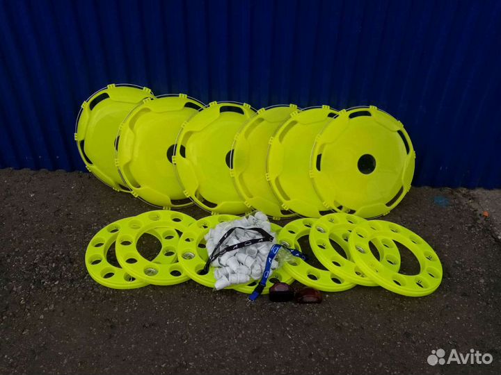 Цвет Лимонный Колпаки 22.5 2задних + 2 задних