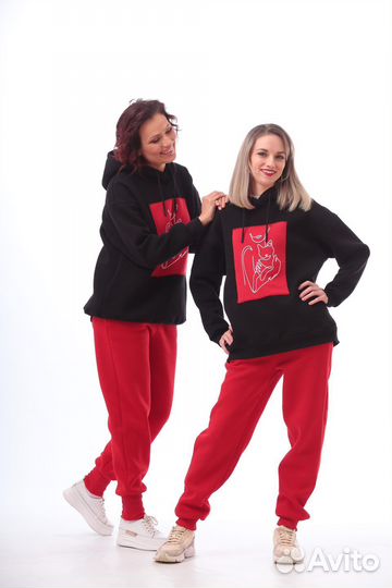 Спортивный костюм женский из хлопка с начесом