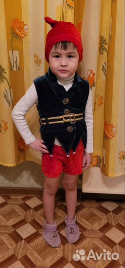 Костюм гномика новогодний, р.92-98