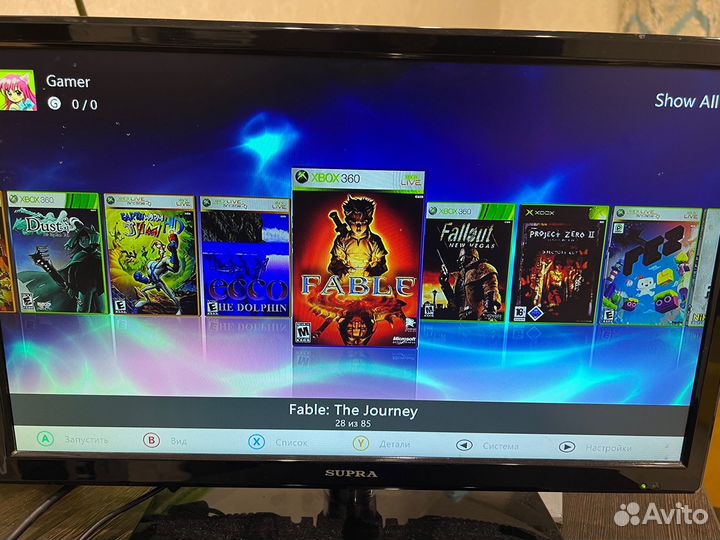 Xbox 360 прошит (freeboot) установлено 85 игр