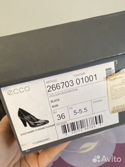 Туфли ecco новые 36