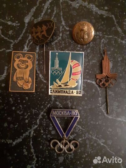 Олимпиада-80. Олимпий мишка. Значки СССР