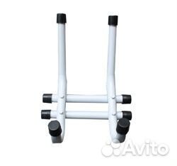 Вешалка настенная 2-х рожковая серебр. металлик