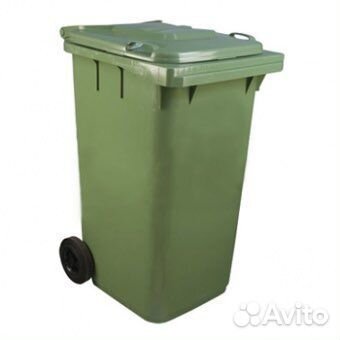 Мусорный контейнер бак 240 л зеленый