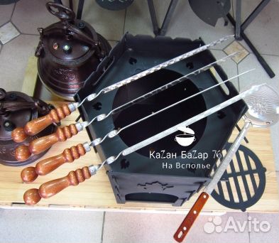 Печка для казана пятистенок разборная 3в1