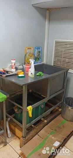 Ванна моечная с рабочей поверхностью