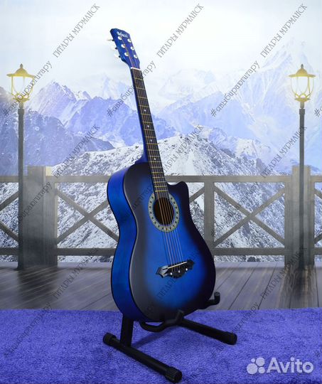 Акустическая гитара (новая) матовая, комплект