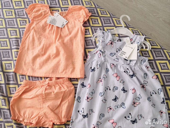 Платье и костюм для девочек 92 размер hm