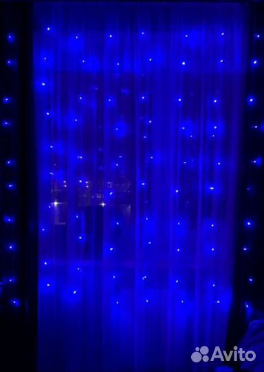 Гирлянда штора с удлинителем