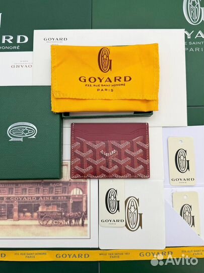 Картхолдер Goyard Saint-Sulpice бордовый