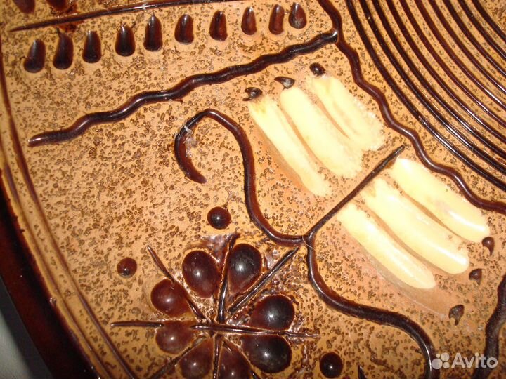 Панно-блюдо СССР, керамика,37см