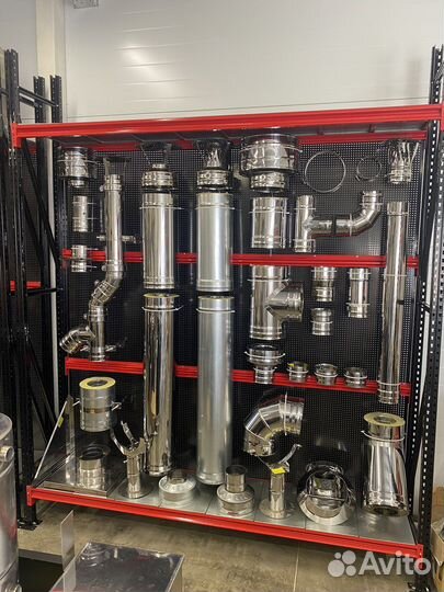 Сэндвич-труба 1,0м, 115х200, нерж/нерж, 0,5/0,5мм