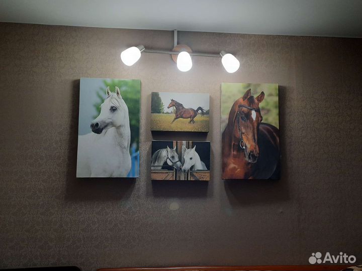 Картины по типу модульных на холсте