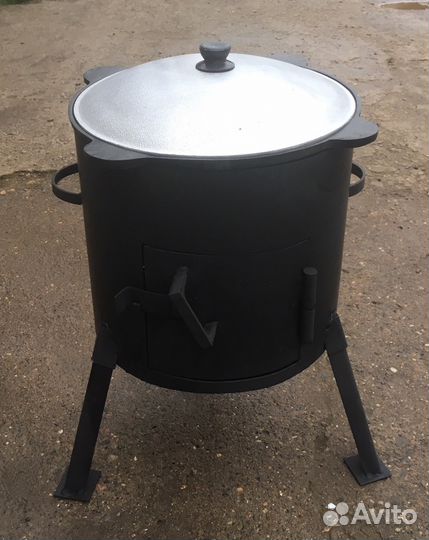 Казан 8 литров + Печь+ шумовка или половник