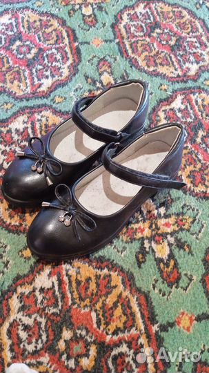 Туфли черные для девочки 34