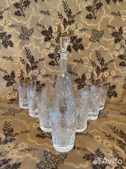 Хрусталь времен СССР стаканы графины стопки