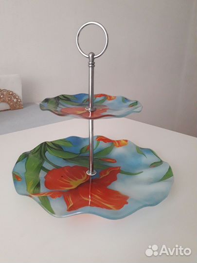 Ваза для конфет и фруктов 2х ярусная