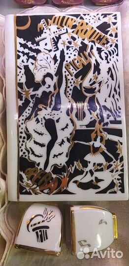 Фляжка (штоф) фарфоровая. Лимож