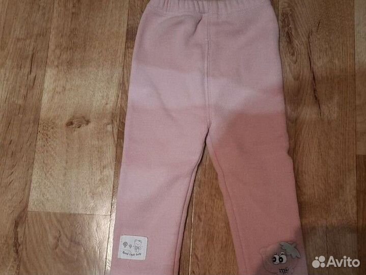 Теплые леггинсы для девочки 80