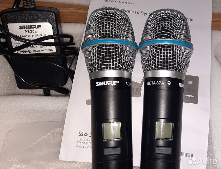 Микрофоны Shure Beta 87A 2шт Вокальные Радио New