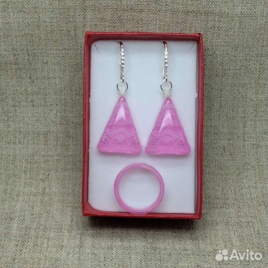 Комплект украшений из эпоксидной смолы