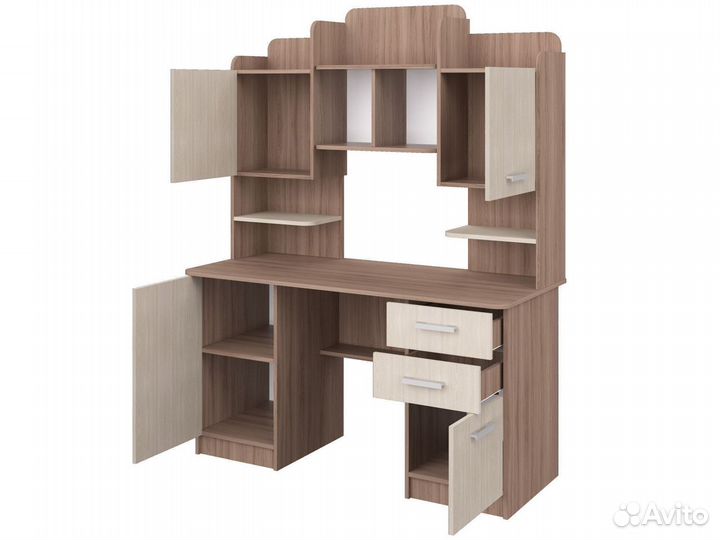 Стол компьютерный с надстройкой и ящиками ск-9