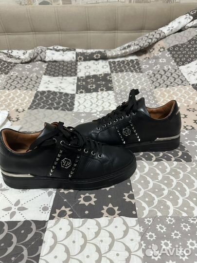 Philipp plein кеды кожаные