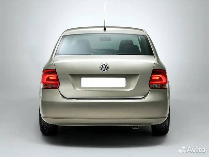 Бампер задний VW Polo 5 2010+ Серебристо-желтый