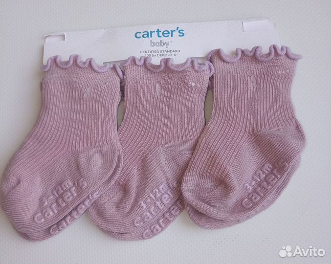 Носочки (носки) Carter's новые 3 пары (3-12 мес )