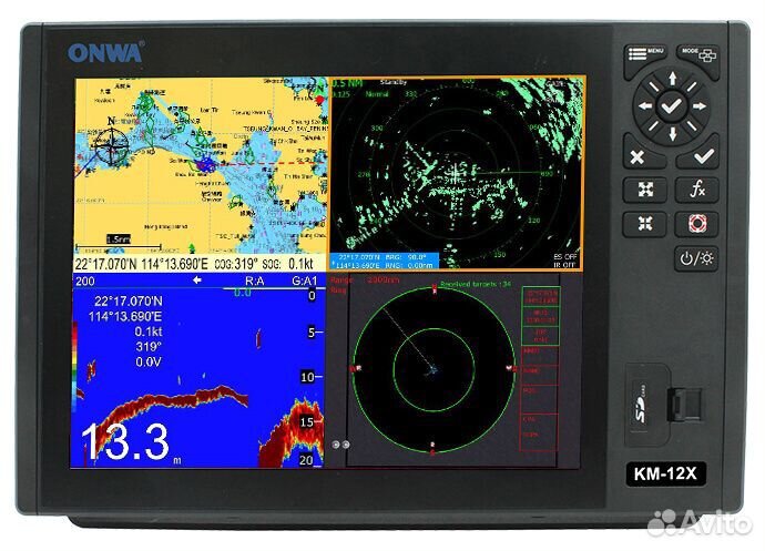 Оnwa KM-12X Нав. дисплей + радар + аis +эхолот