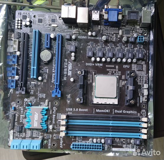 Материнка FM2 asus F2A55-M + CPU A10 5700