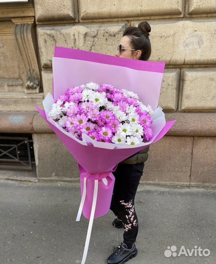Стильные букеты ромашек, доставка цветов