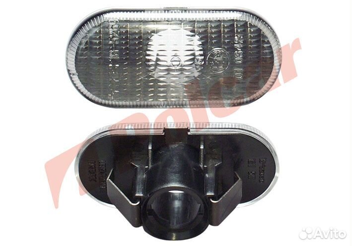 ПОВТОРИТЕЛЬ поворота левправ белый (черный корпус)